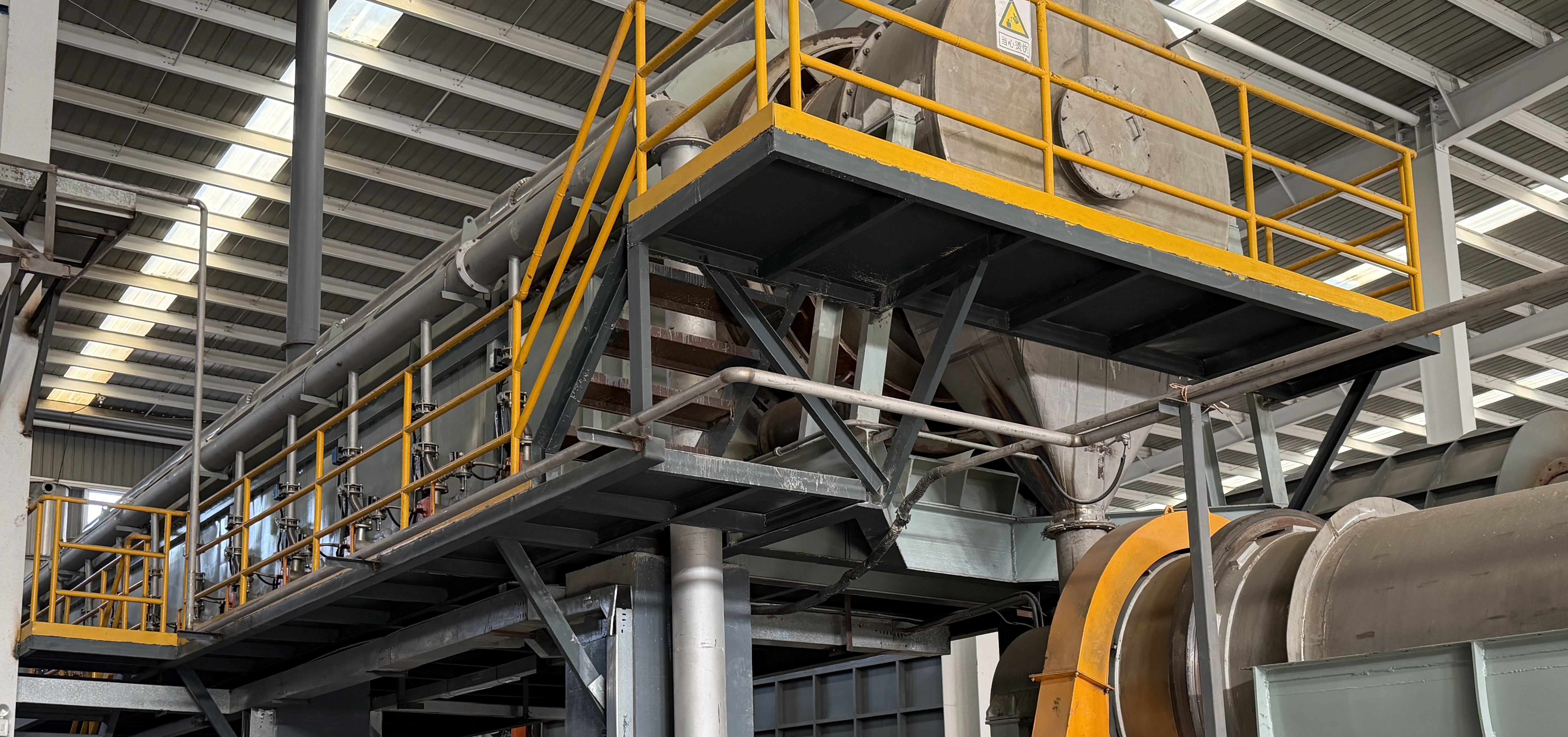 Hero banner showing battery recycling facility